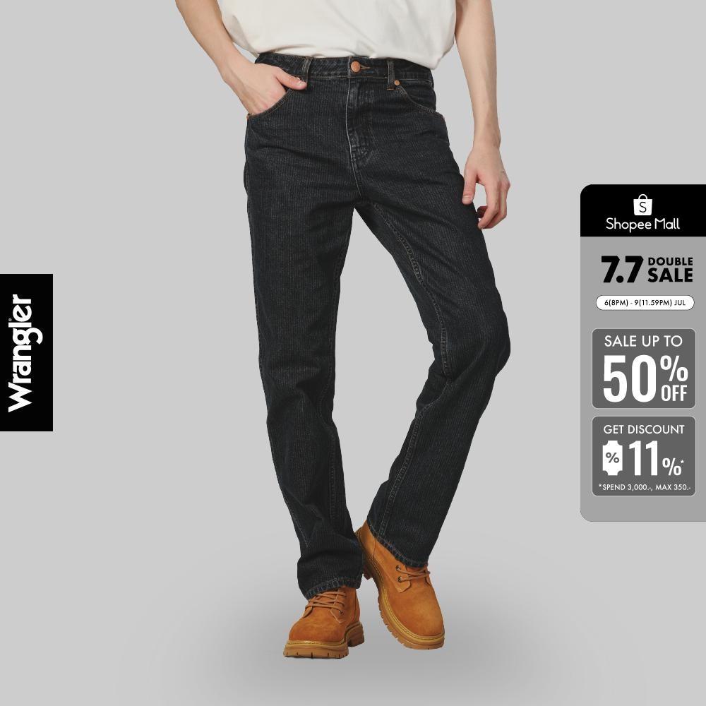 WRANGLER กางเกงยีนส์ผู้ชาย คอลเลคชั่น Casey Jones เอวกลาง ทรงตรง MWZ รุ่น WR F125MMWZN34 สียีนส์เข้ม