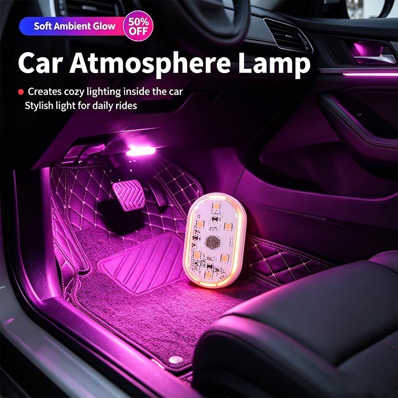 USB ชาร์จ 8 LED Magnetic Touch Control Mini Light แบบพกพา Gentle โคมไฟอ่านหนังสือ Universal Car Floor Trunk Hood ไฟภายใน