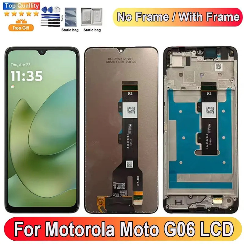 6.88 สําหรับ Motorola Moto G06 จอแสดงผล LCD หน้าจอสัมผัส Digitizer อะไหล่สําหรับ Motorola G06 Power 