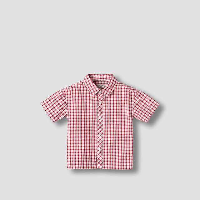 Babyshop Lee Cooper เสื้อเชิ้ตแขนสั้นคอปกพร้อมตรวจสอบ