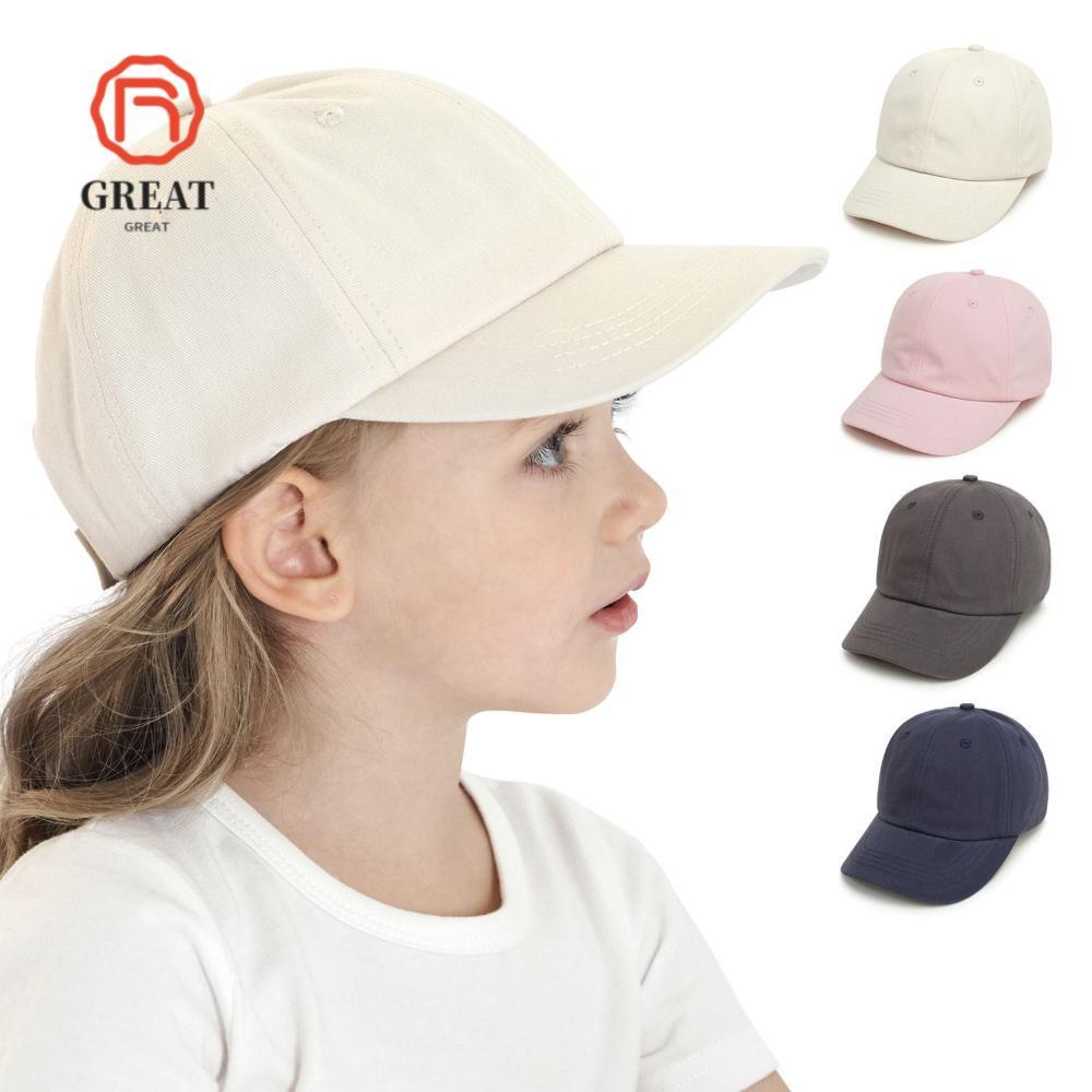 GREAT Kids เบสบอลหมวก Casual Cotton Outdoor Beach Cap สําหรับ 8M-5Y