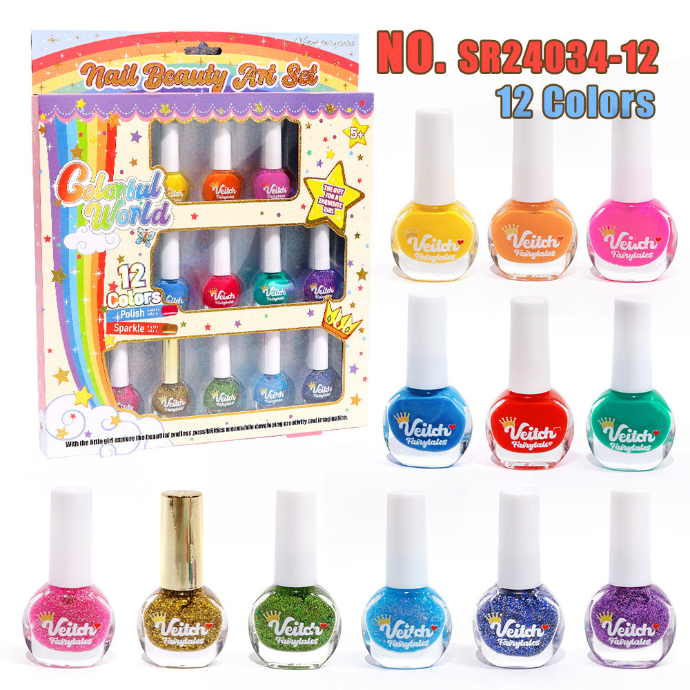 Children DIY Nails Play House Sequins Nail Polish Toy Set Peeled Girl Play House [dyq]