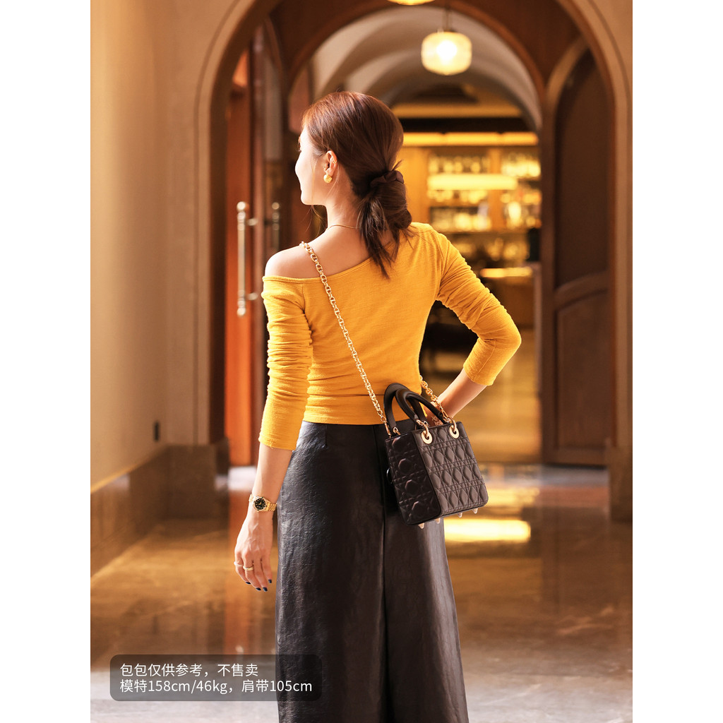 เหมาะสําหรับ DIOR DIOR Bag 5 Grid Metal Bag CD Chain Gold Shoulder Chain Replacement Crossbody Chain