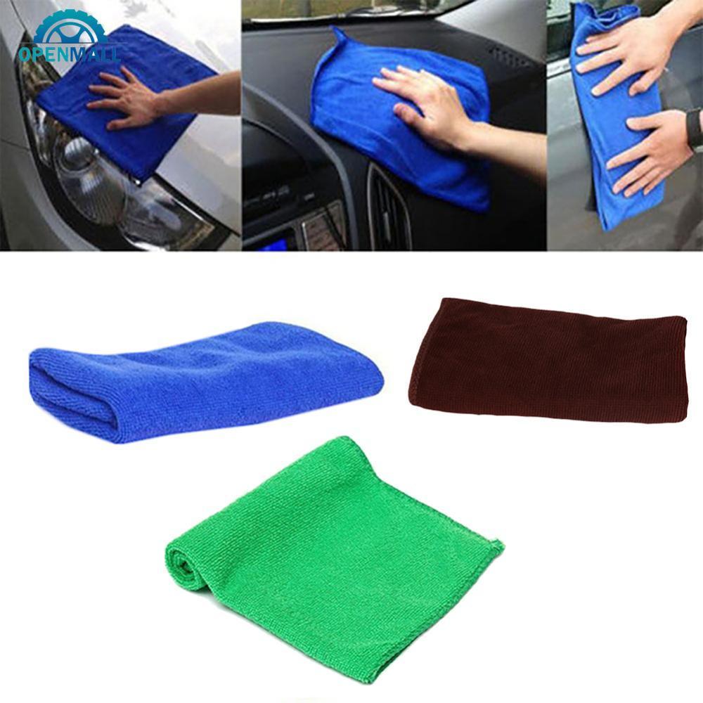 OPENMALL 1 ชิ้นไมโครไฟเบอร์ผ้าเช็ดตัวห้องครัว Auto Car Home ทําความสะอาดผ้า 25x25 ซม.F6U3