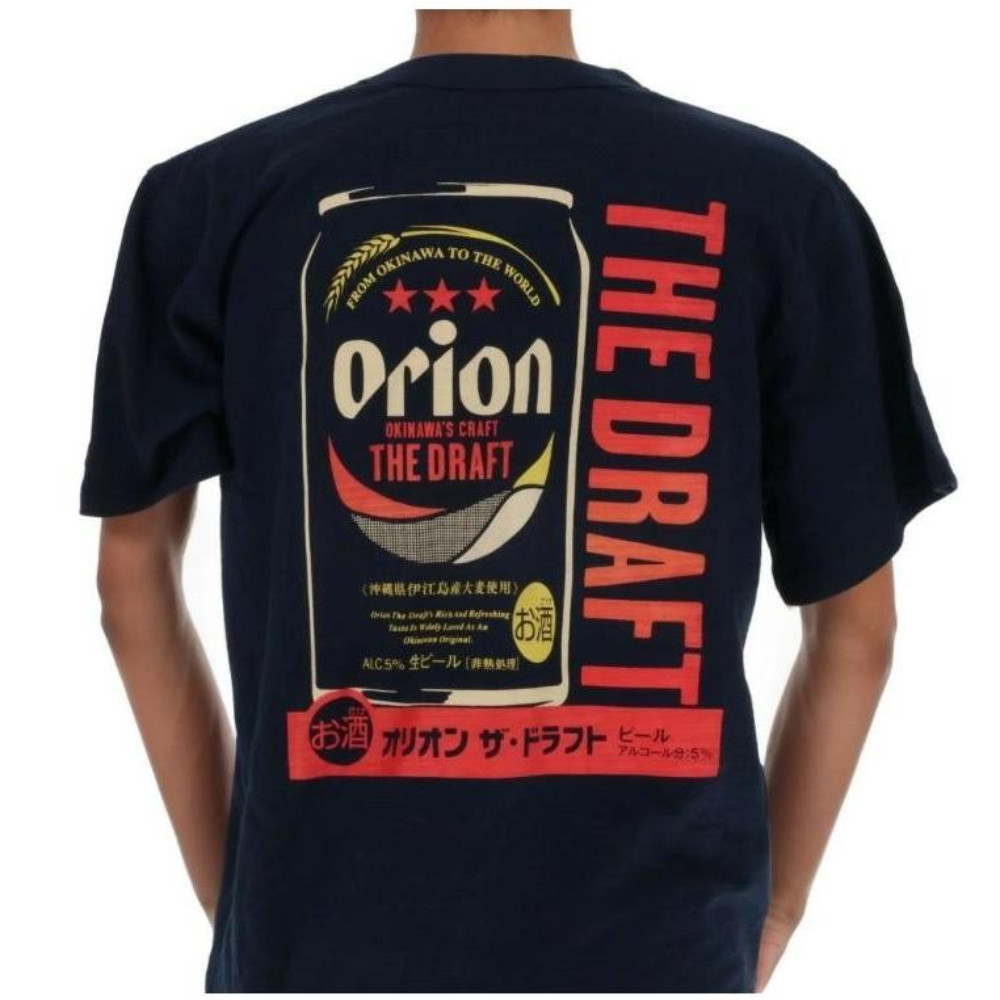 คลังสินค้าพร้อม Orion The Draft Round Neck 200GSM Short Sleeves Unisex Tee Okinawa Beer Pattern High