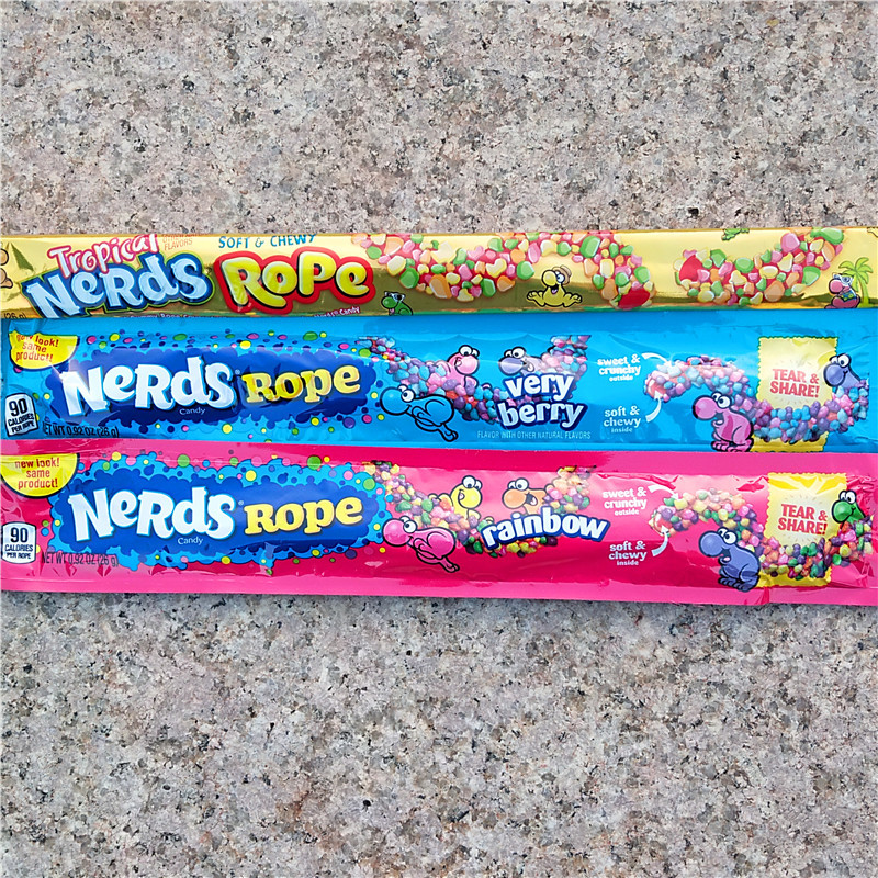 American Wonka Rainbow Granule CANDY ROPE CANDY Influencer Sound Beep Chew NERDS ROPE CANDY