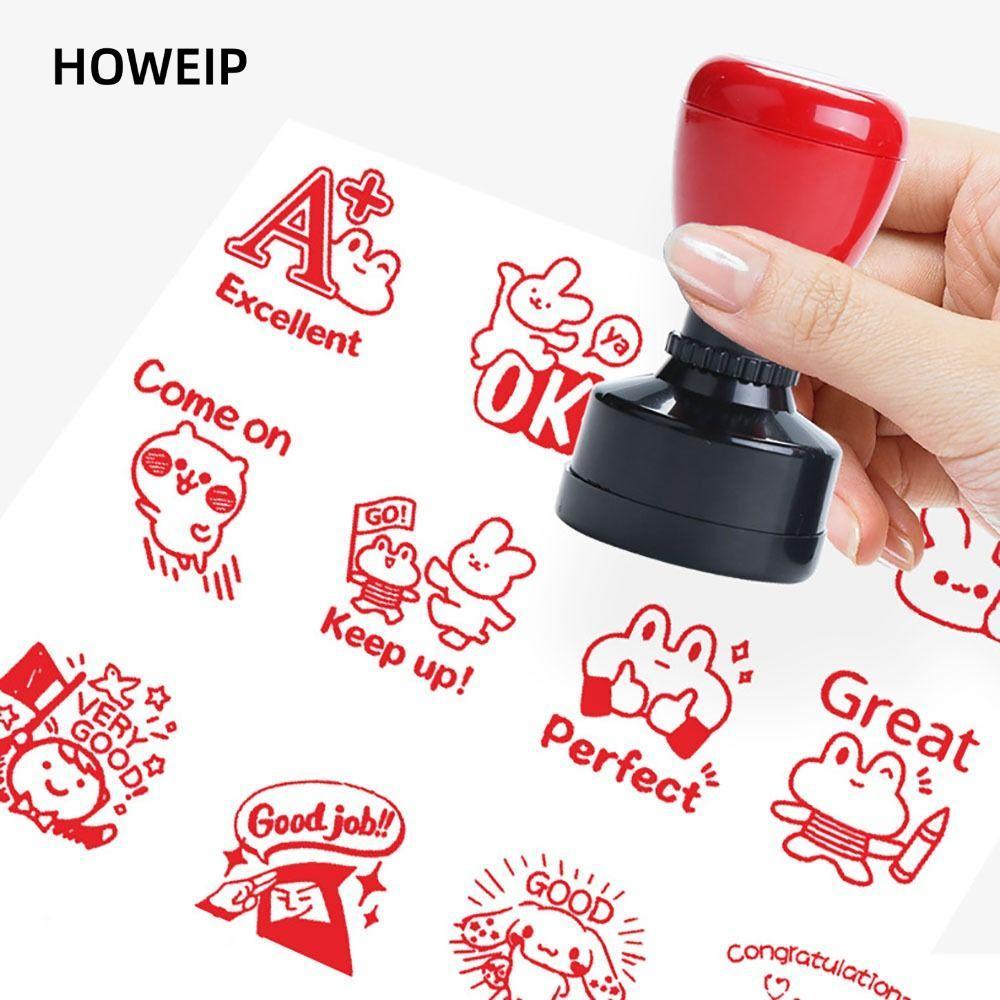 HOWEIP ครู Encourage แสตมป์, สรรเสริญอิโมติคอน DIY Emoticons Seal, อุปกรณ์ครู Scrapbooking Seal Comments Seal