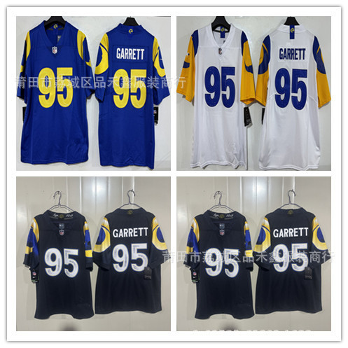 ส่งเร็ว!!สินค้าใหม่ NFL Los Angeles Rams 95-GARRETT Rugby Jersey Men