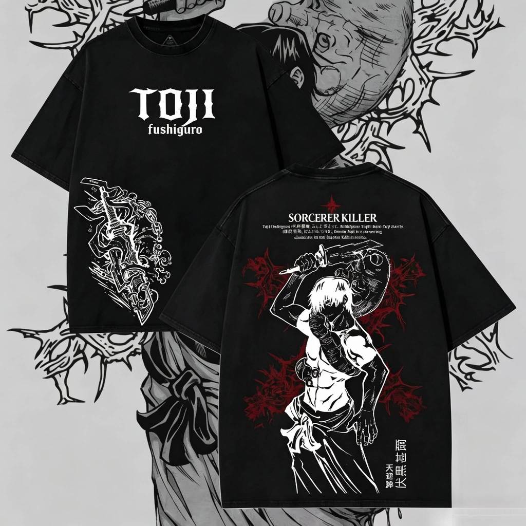 Jujutsu Kaisen Toji Fushiguro เสื้อยืดผ้าฝ้ายแขนสั้น S-5XL ยูนิเซ็กซ์ ลายมังงะ เหมาะสะสมแฟนอนิเมะและใส่ไปโรงเรียน
