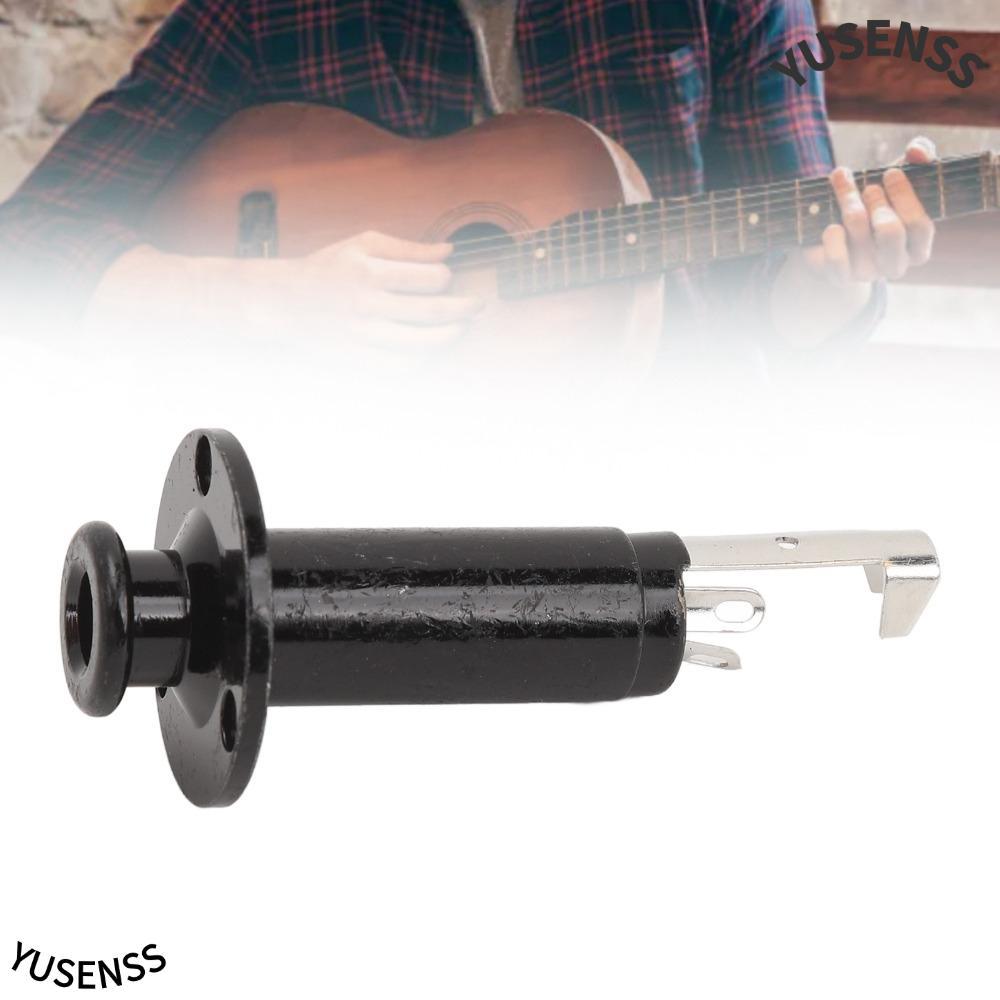 YUSEN Endpin Output Jack,สีดํา/ทอง/เงิน6.35mm Output Jack Socket,Professional Metal Guitar Output Ja