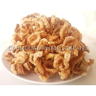 แคบหมู กระจก กึ่งสำเร็จรูป น้ำหนักสุทธิ 1,000 กรัม (สินค้าผลิตใหม่ทุกออเด้อ) (ลูกค้าต้องทอดเองก่อนทาน) (อาหาร ของกิน)