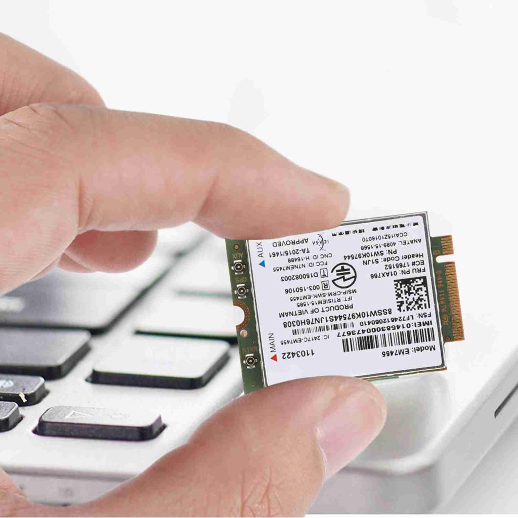 Lemendhk EM7455 4G การ์ดเครือข่ายโมดูลสําหรับ LTE NGFF/M2 อะแดปเตอร์ T460 T460p T460s UMTS/HSPA