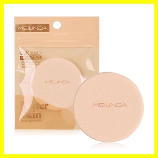 Mei Linda Better Skin Powder Puff #Round เมลินดา พัฟทาแป้งผสมรองพื้นทรงกลม.
