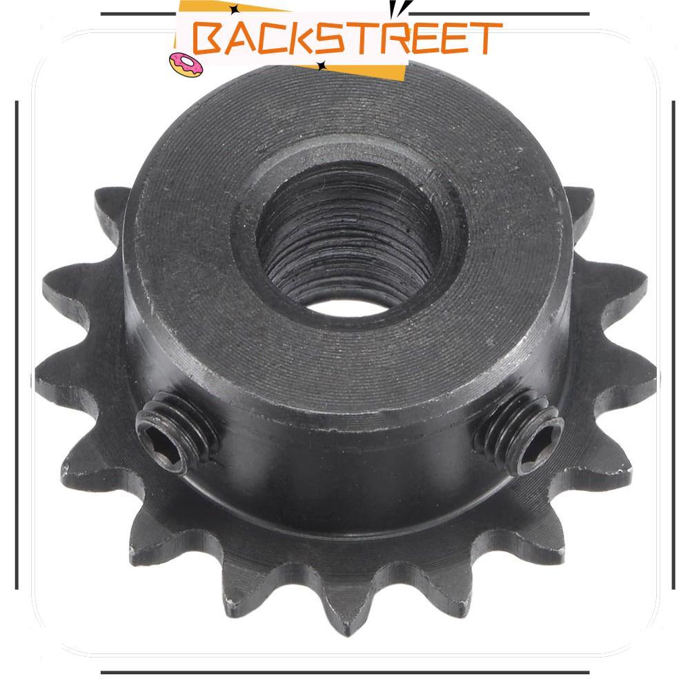 BACKSTAGERRET Roller Sprockets, C45 เหล็กคาร์บอน 25 โซ่ 17 ฟันเกียร์,ทนทานสีดําออกไซด์เดี่ยว Strand 