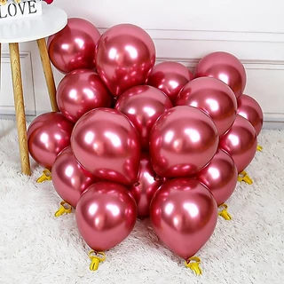 🔥ส่งด่วน🔥 ลูกโป่งโครเมี่ยม (แพ็ค 10 ใบ) ลูกโป่งเมทัลลิค ลูกโป่งสีโครม ลูกโป่งโลหะเงา ขนาด 12 นิ้ว