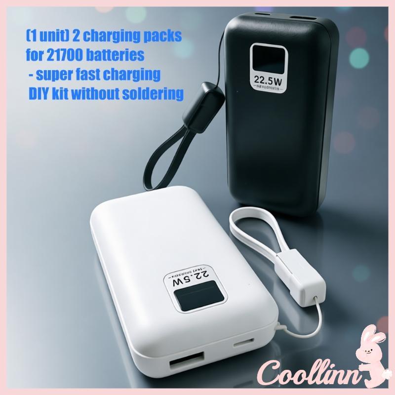 COO Super Fast Charge Holder Powerbank Case สําหรับ 2 ชิ้น 21700 กล่อง