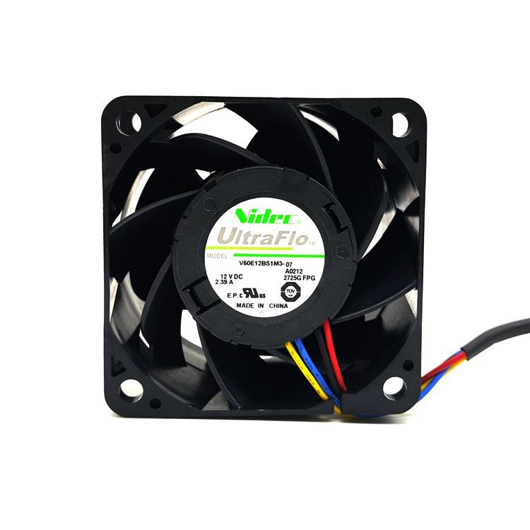 เหมาะสําหรับ NIDEC V60E12BS1M3-07 6038 12V 2.39 4 สายควบคุมอุณหภูมิเซิร์ฟเวอร์พัดลมรุนแรง