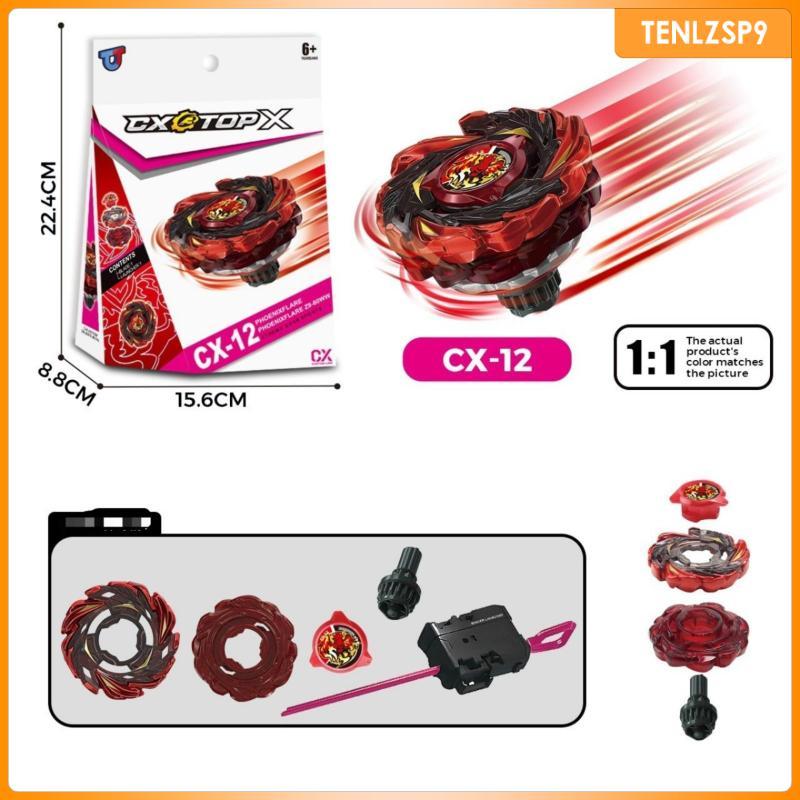[tenlzsp9] Spinning Top Game Ruler Launcher a