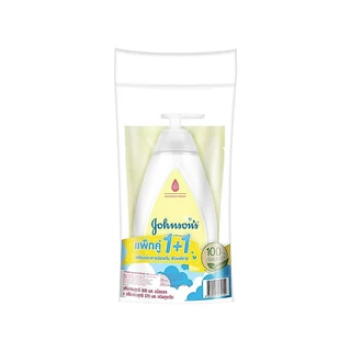 [เซ็ต]จอห์นสัน สบู่อาบน้ำคอตตอนทัช บาธ 500 มล.+ถุงเติม375มล Johnson'sCotton Touch Bath 500 ml+Refill 375 ml