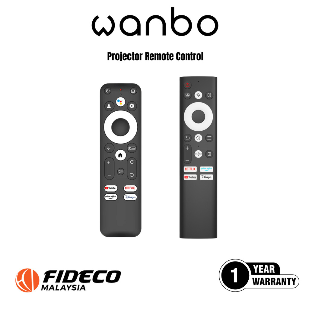 Wanbo โปรเจคเตอร์รีโมทคอนโทรลสําหรับ Cube 1, Cube 2 Pro, T2 Ultra, Mozart 1 Pro ,Vali 1 PRO