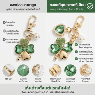 🍀พวงแขวนโคลเวอร์สี่ใบ🍀 พวงกุญแจ/ที่แขวนกระเป๋า นำโชคลาภ ขนาดเล็ก น้ำหนักเบา สไตล์เกาหลี ใช้ได้ทุกวัน ของขวัญสวยงาม