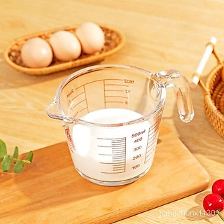 แก้วชงกาแฟ ถ้วยตวงแก้ว 350ML/500ML ทำจากแก้วอย่างหนา ทนความร้อนสูง ทนทาน สามารถเข้าไมโครเวฟ S.H.PLUS