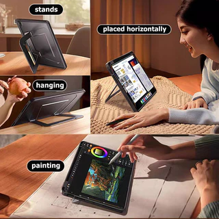 พร้อมที่ใส่ปากกา โครงยึดเปลือกป้องกัน for Samsung Galaxy Tab S10lite S7/S8/S9FE S10FE/S9/A9+/A11+ S10lite S11มุมยืดหยุ่น