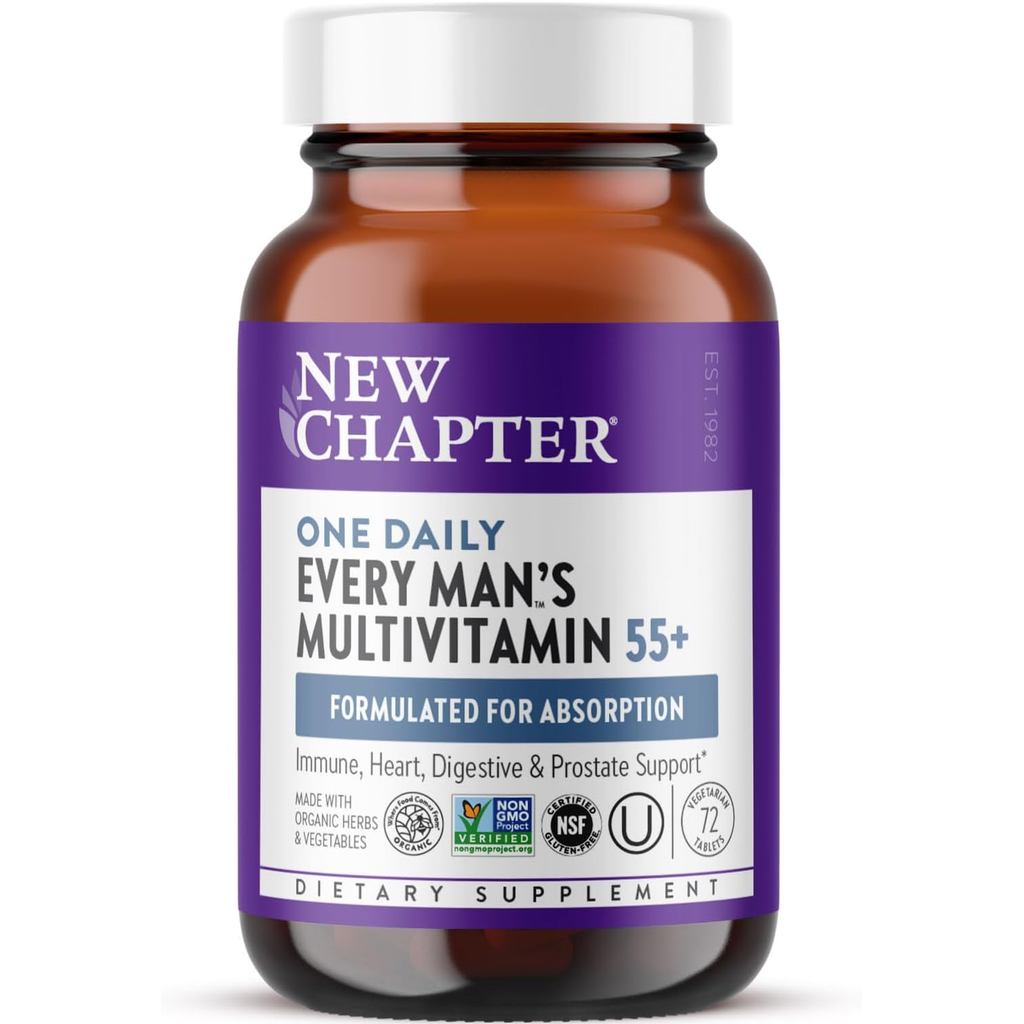 New Chapter New Chapter Over 40 Years Old Men Daily One Piece Multivitamin Tablets, 727783901286, 72