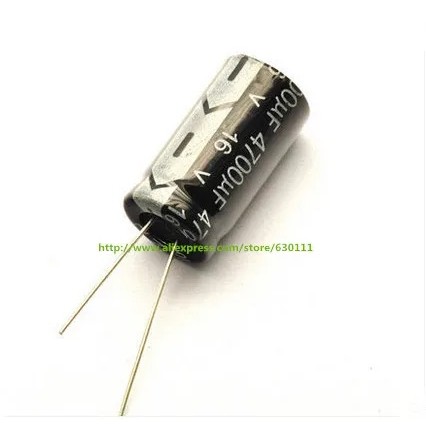 100PCS 4700UF 16V ตัวเก็บประจุอลูมิเนียมอิเล็กโทรลีติค 16V4700UF 13*25 มม.