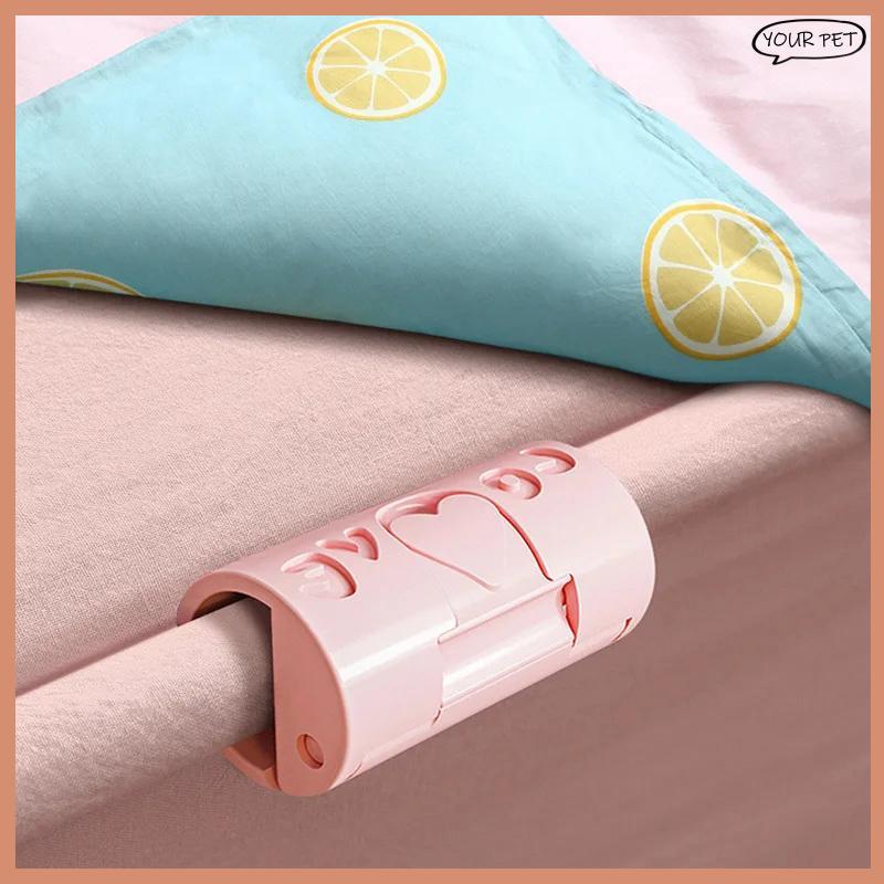 YOUR 6PCS ที่วางที่นอนผ้านวมผ้าคลุมเตียงคลิปพลาสติกลื่นคลิปผ้าปูที่นอนปุ่มผ้าปูนอนในครัวเรือนผ้าเช็ดตัวเสื้อผ้า Peg PET