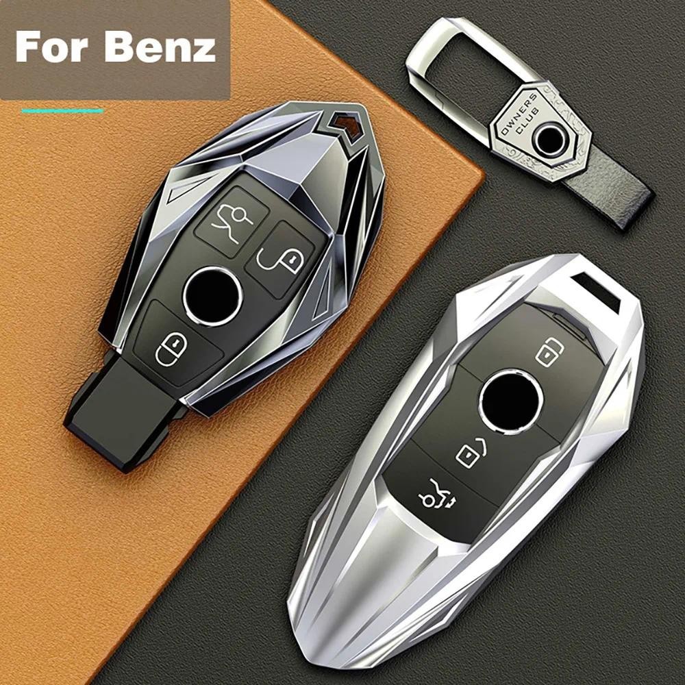 ฝาครอบกุญแจรถสําหรับ Mercedes Benz W203 W210 W211 W124 W202 W204 W212 W176 AMG อุปกรณ์เสริมพวงกุญแจผ