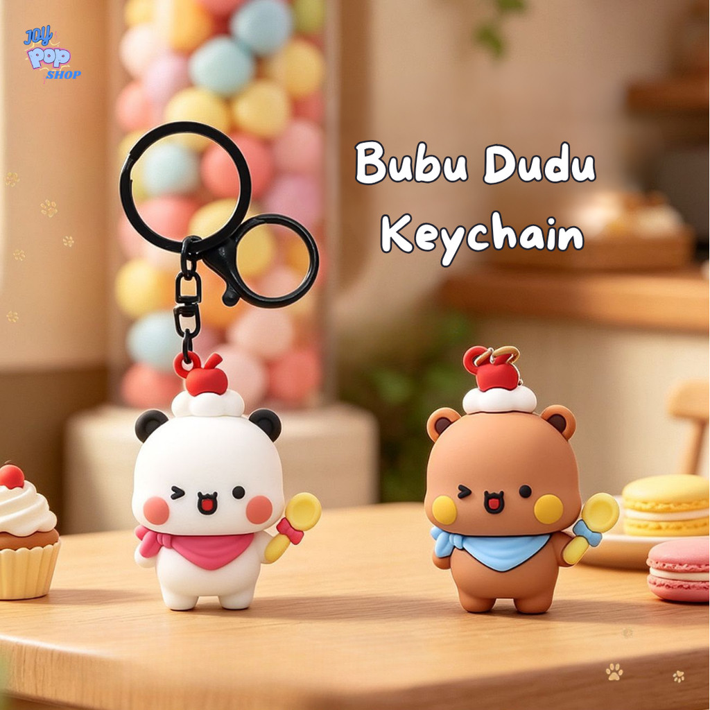 GANTUNGAN Bubu Dudu พวงกุญแจ PVC พวงกุญแจ Bubu Dudu 3D กระเป๋าน่ารักอุปกรณ์เสริมน่ารักพวงกุญแจเด็ก
