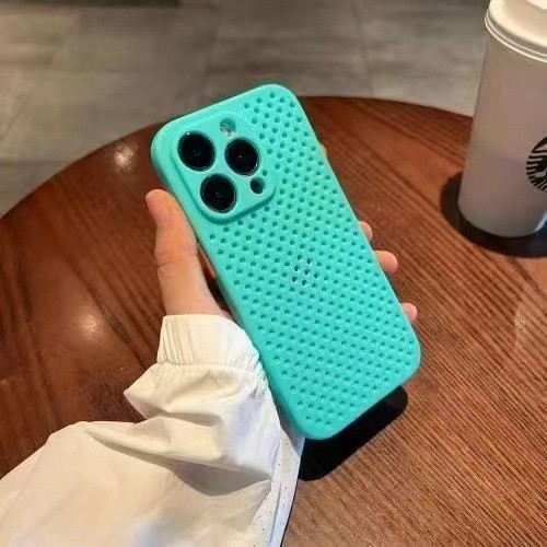 ตาข่ายรังผึ้ง Hollow การกระจายความร้อน Breathable เหมาะสําหรับ iPhone17Promax16 เคสโทรศัพท์ 15pro
