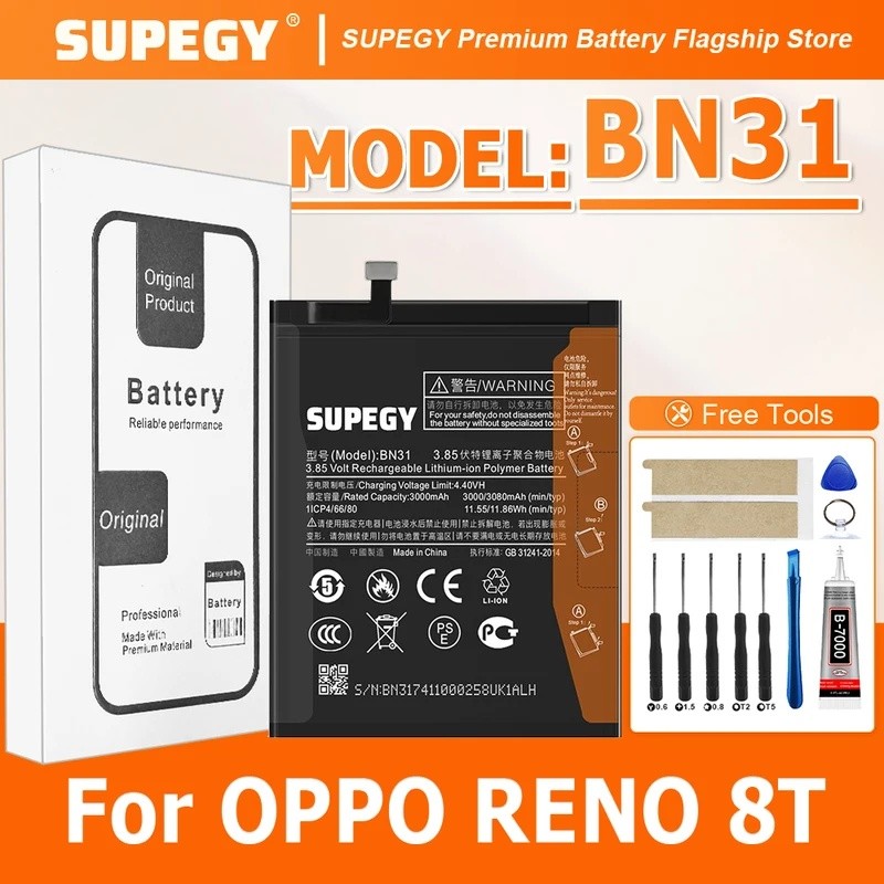 SUPEGY 2026 ปี 100% ใหม่ BN31 300mAh แบตเตอรี่โทรศัพท์มือถือความจุสูงสําหรับ Xiaomi Mi A1 / Redmi Y1