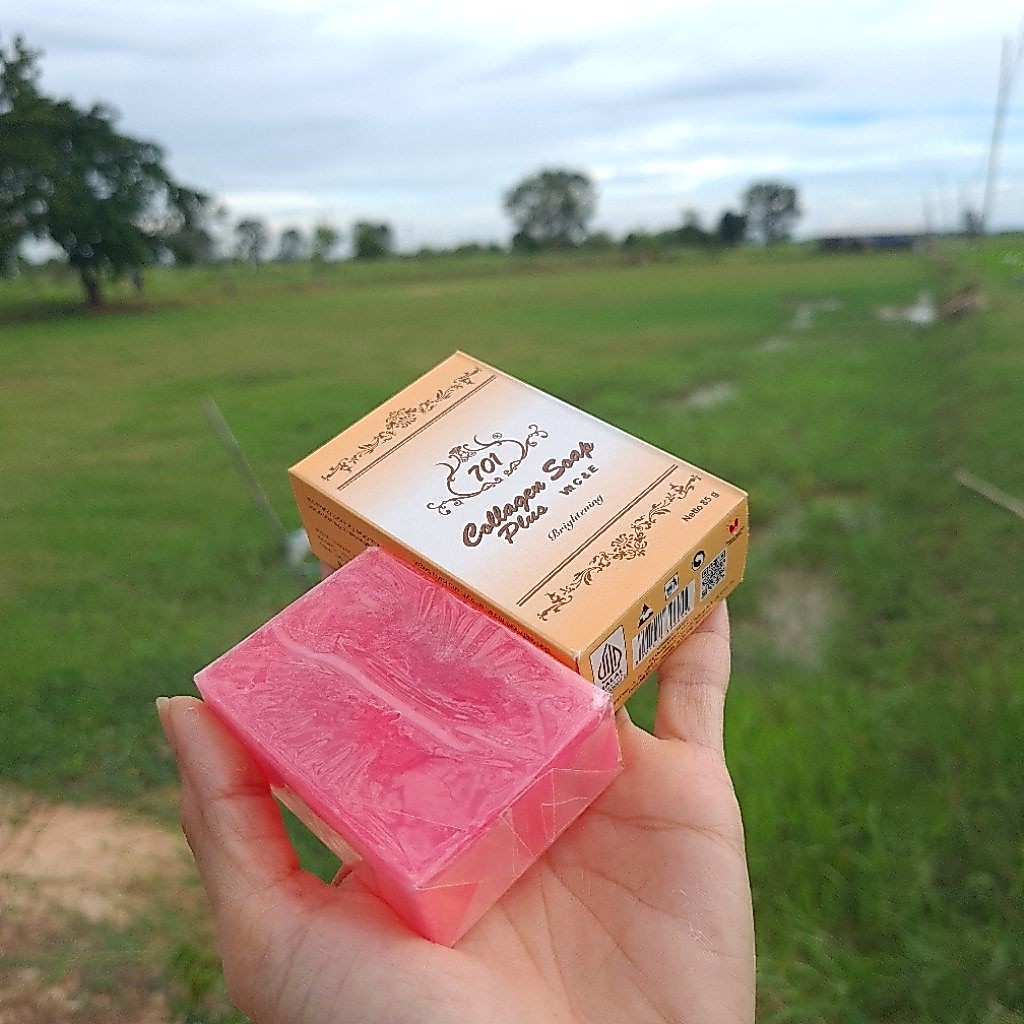 สบู่ล้างหน้าคอลลาเจนวิตามิน E 85 กรัม ผิวสะอาด หน้าใส ไร้สิว
