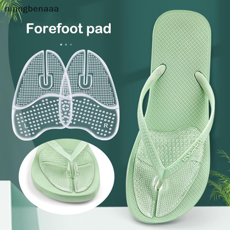 (niangbenaaa) 1 คู่รองเท้าแตะเบาะ Pad Toe Protectors กันลื่นโปร่งใส Forefoot แทรกแผ่นรองเท้า Insoles ใหม่