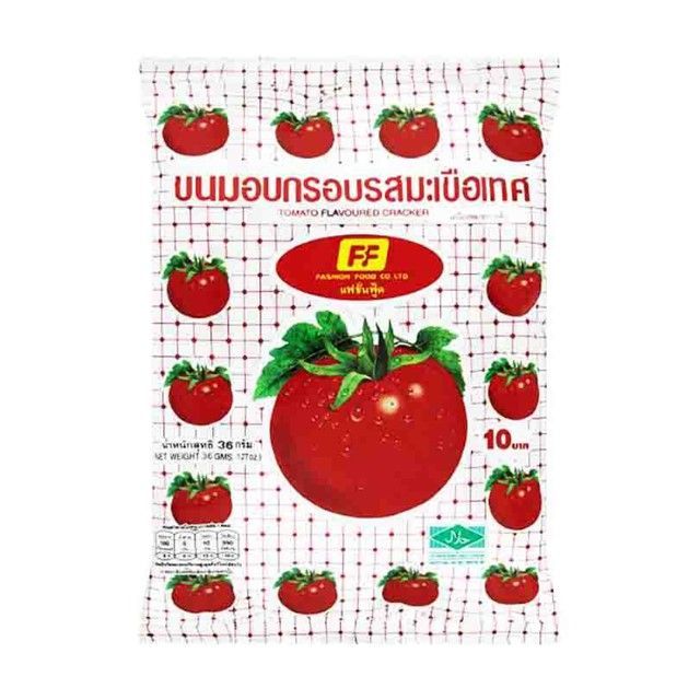 เอฟเอฟ ขนมอบกรอบรสมะเขือเทศ FF Tomato Cracker 28g.