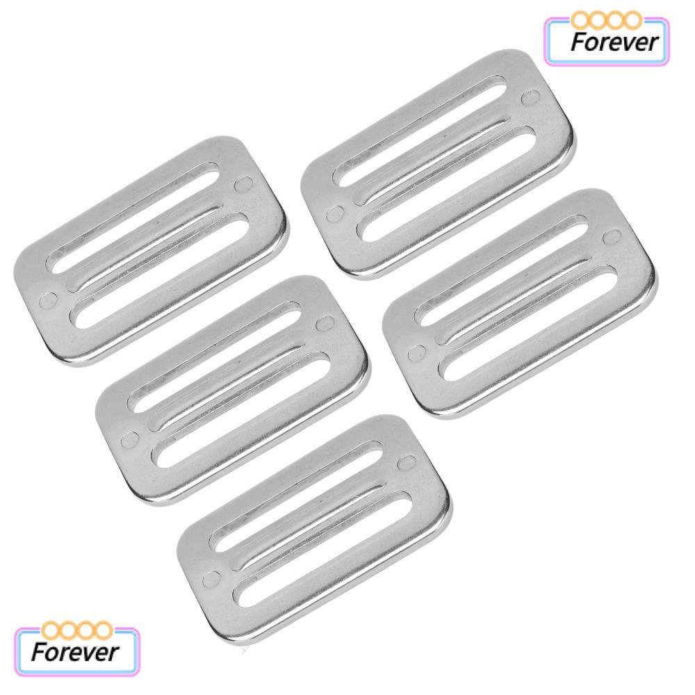 FOREVER 5 PCS สไลด์ปรับหัวเข็มขัด,ความแข็งสูงสแตนเลสโลหะ Triglide สไลด์, Fine Workmanship 2.8 x 1.8i