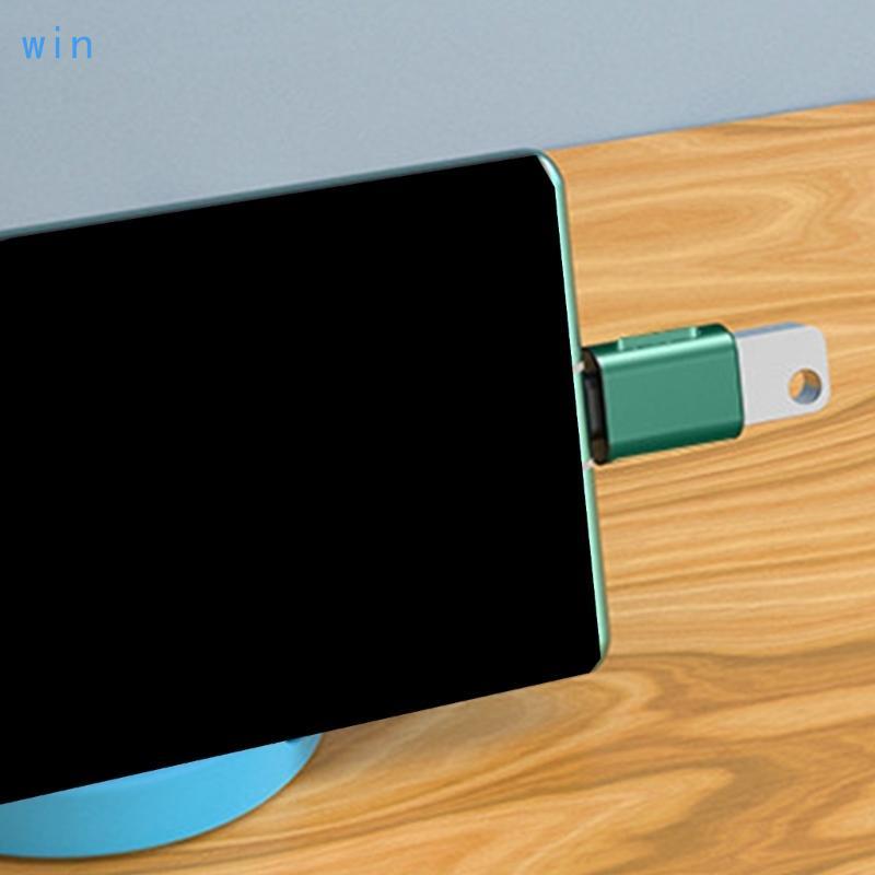Win Aluminium USB C เป็น USB 3 0 Data Transfer Converter สําหรับการควบคุมฮาร์ดไดรฟ์