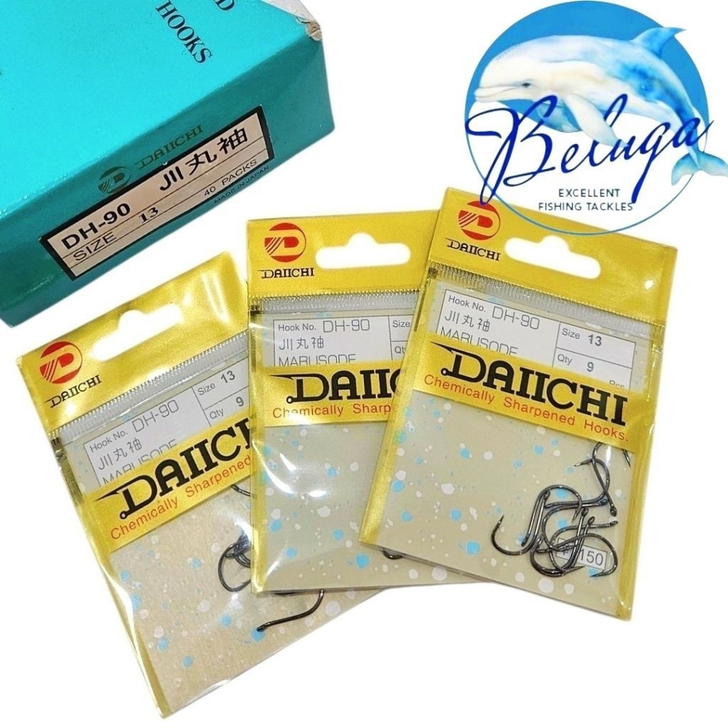 [ WHOLESALE ] ตะขอ | คันเบ็ด DAIICHI DH - 90 | DAIICHI ตะขอเจาะสีดํา | ขนาด 1 - 15