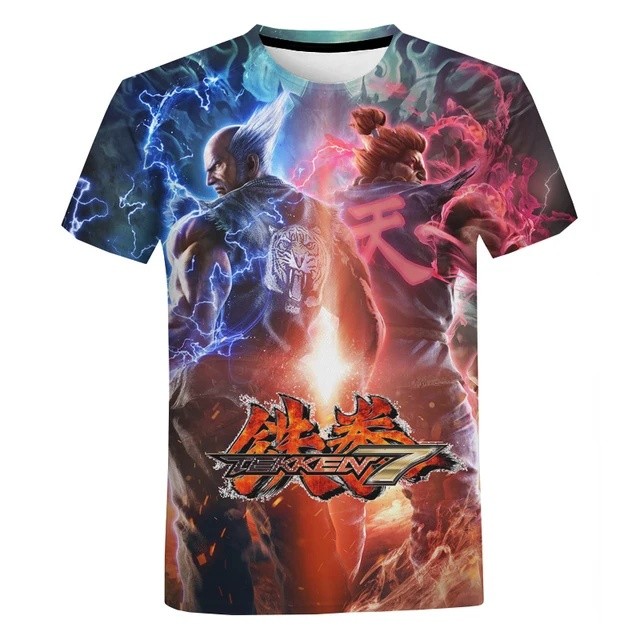 PS4 Games Tekken 7 3D พิมพ์เสื้อยืดผู้ชาย