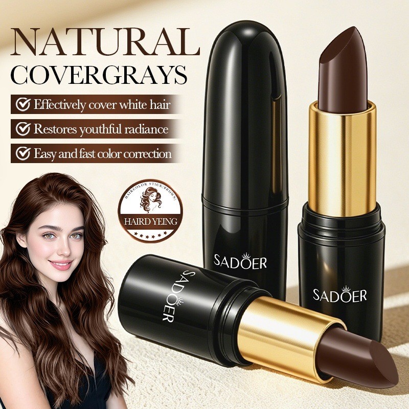 SADOER SADOER ปากกาย้อมสี 3.5g ผมกลายเป็นสีดําเพื่อสีน้ําตาลธรรมชาติขาวยาวนานอุปกรณ์ย้อมสี