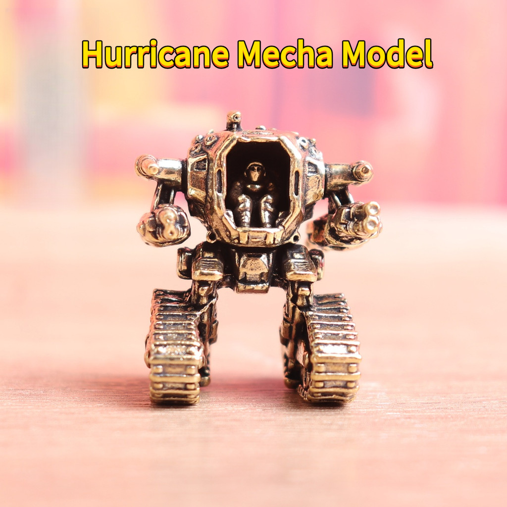 ทองเหลืองบริสุทธิ์ Sci-Fi เกราะเครื่องรุ่น Dark Source Apocalypse Rock Storm Mecha รูปเดสก์ท็อปหัตถกรรมเครื่องประดับ