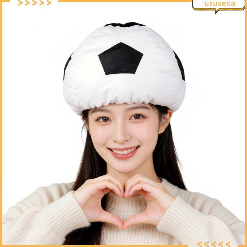 [Ususexa] Futbol Sphere Hat Elastic Fit Soft Futbol Headwear Photo Prop ตุ๊กตา Futbol Sphere Cap สํา