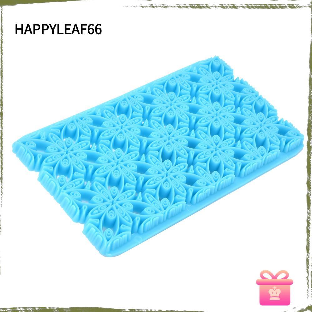 HAPPYLEAF66 แม่พิมพ์ลายนูน, PP Hollowed-out Fondant แม่พิมพ์เค้ก,มัลติฟังก์ชั่ดอกไม้สีฟ้าเครื่องตัดเ
