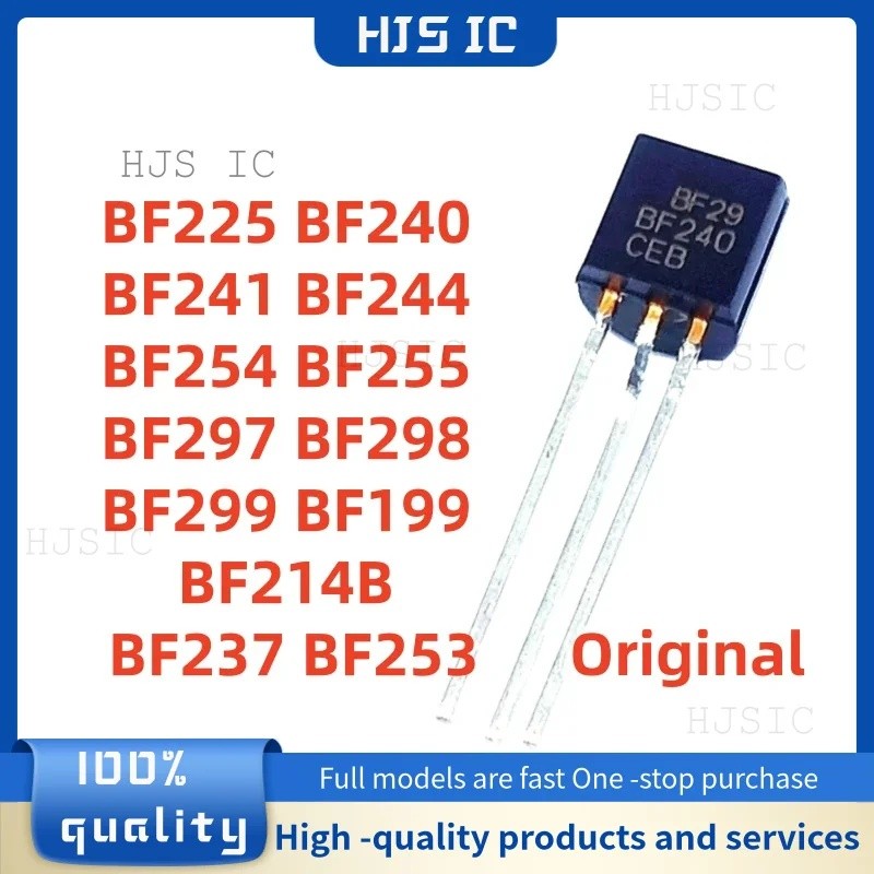 5PCS BF225 BF240 BF241 BF244 BF254 BF255 BF297 BF298 BF299 BF199 BF214B BF237 BF253 TO-92 ขายส่ง Fie