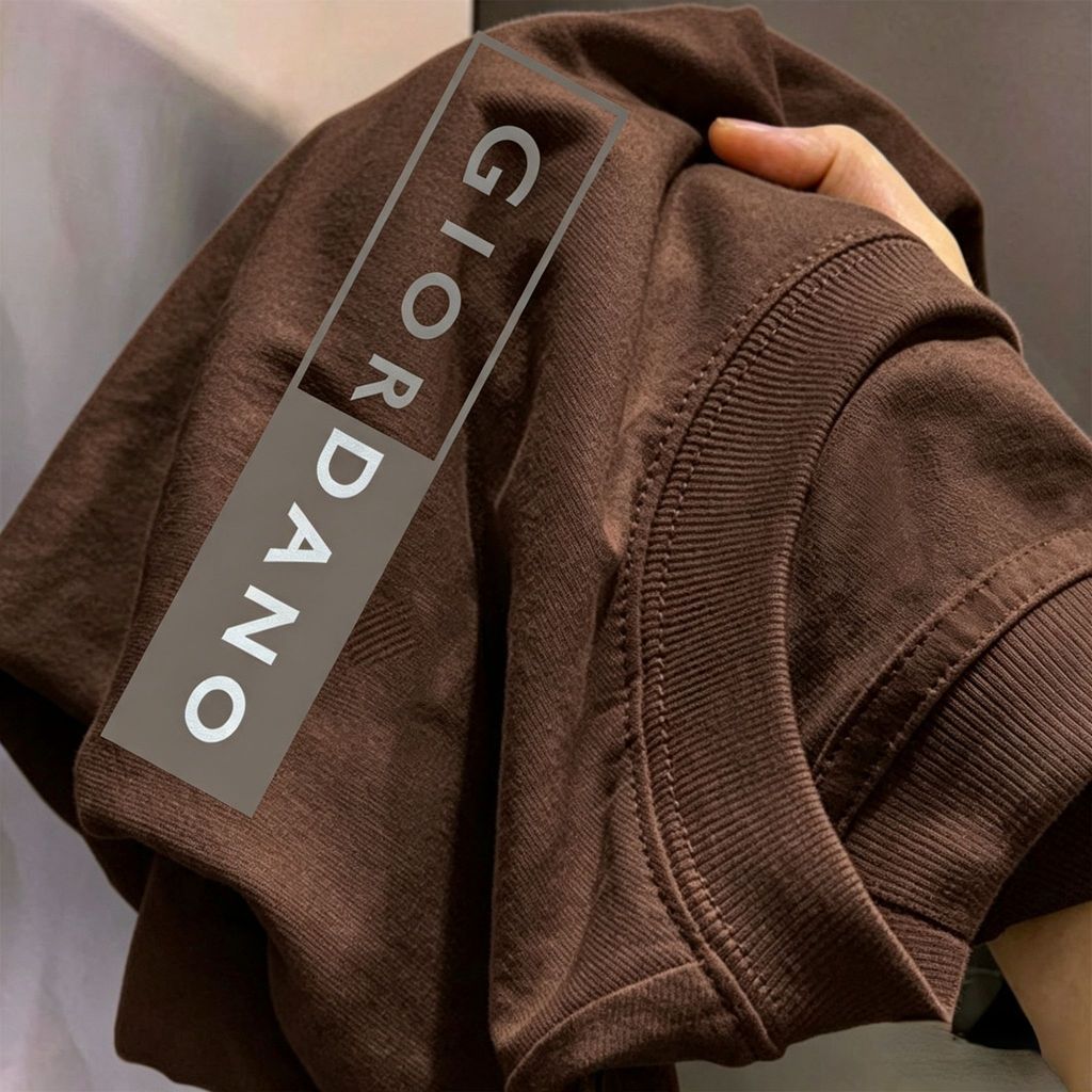 My-T🍁เสื้อยืด oversize คอกลม แขนสั้น cotton ใส่สบายสไตล์ลำลอง 'GIORDANO' เสื้อยืดคอกลม【COD】