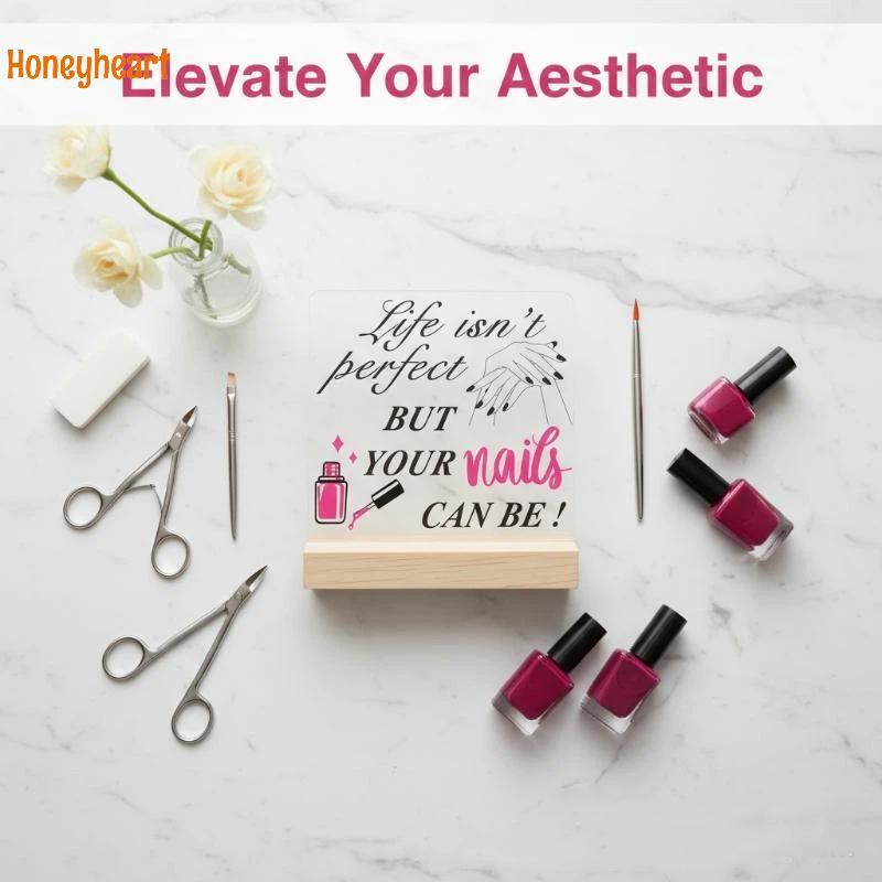 <Honeyheart> รูปร่างกระดานแสดง Advice Board พร้อมฐานท่องเที่ยวเล็บปลอมแสดงผู้ถือร้านทําเล็บเคาน์เตอร