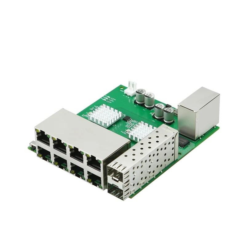 XWV8 12-port Full Gigabit Network Switch 10+2 SFP Optical Slots Iot Robot Ethernet การสื่อสาร PCBA B