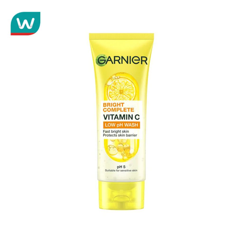 Garnier การ์นิเย่ ไบรท์ คอมพลีท วิตามินซี โลว์ พีเอช วอช 100 มล.